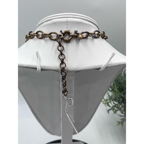 J.‎ Crew Chunky Rhinestone Blue Green Statement Necklace - Picture 6 of 12